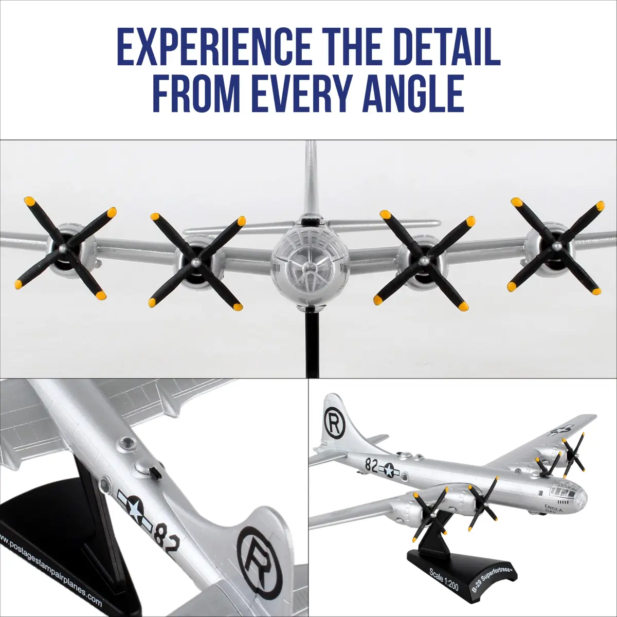 Postage Stamp B-29 Superfortress Enola Gay Vehicle 1:200 Scale | WWII Aircraft Collectible - view 7