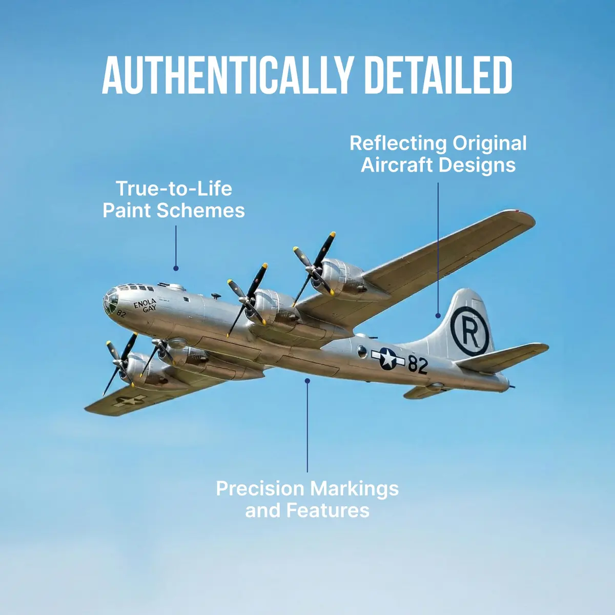 Postage Stamp B-29 Superfortress Enola Gay Vehicle 1:200 Scale | WWII Aircraft Collectible - view 3