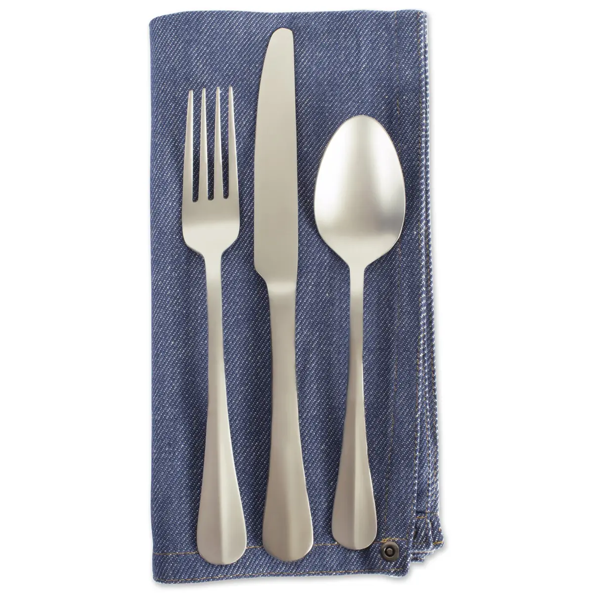 DII Solid Napkin Set Collection, 20x20 in Denim | 6 Piece Cotton Table Napkins - view 5