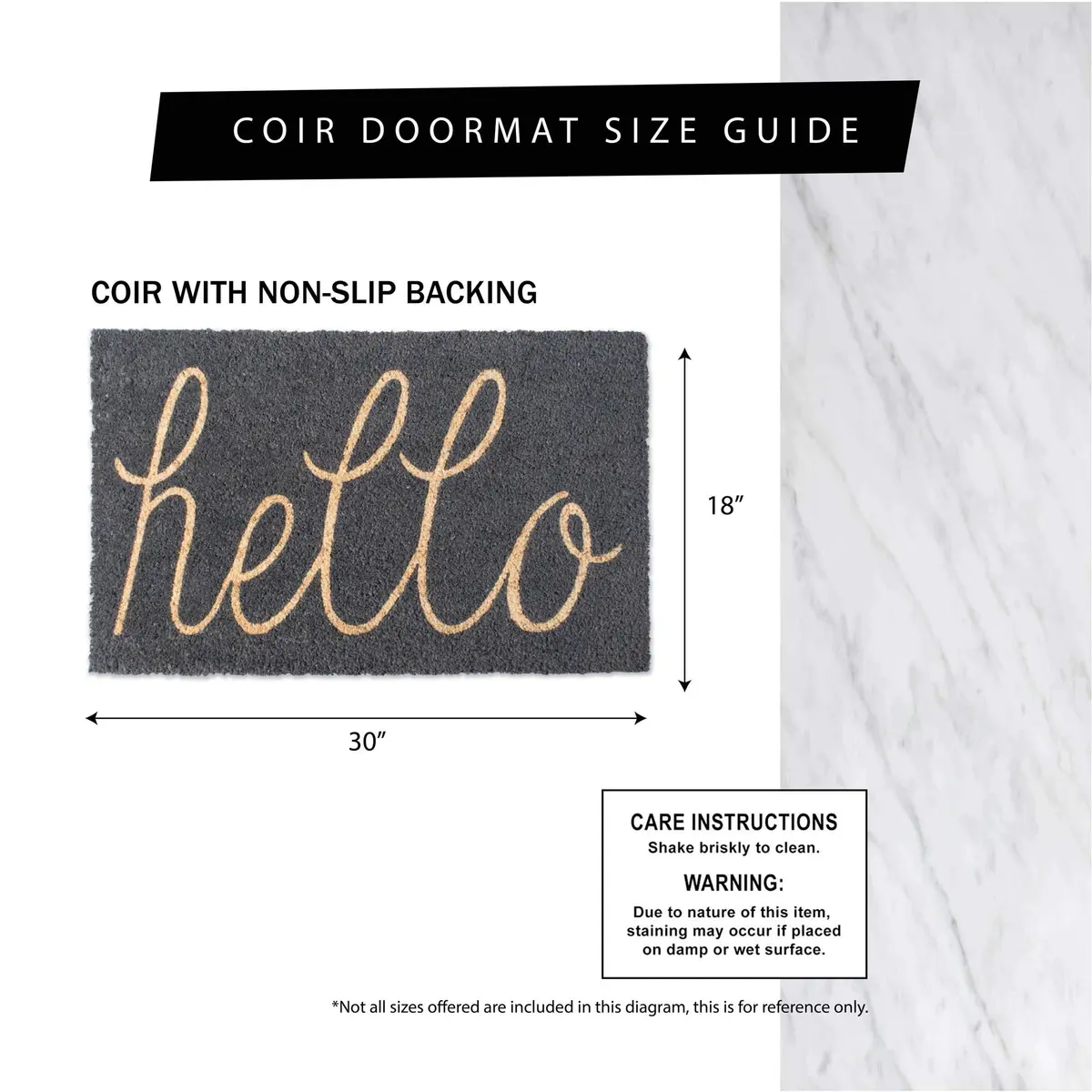 DII Floral Design Collection Natural Coir Doormat 17x29 | Floral Welcome Rug for Entryways - view 5