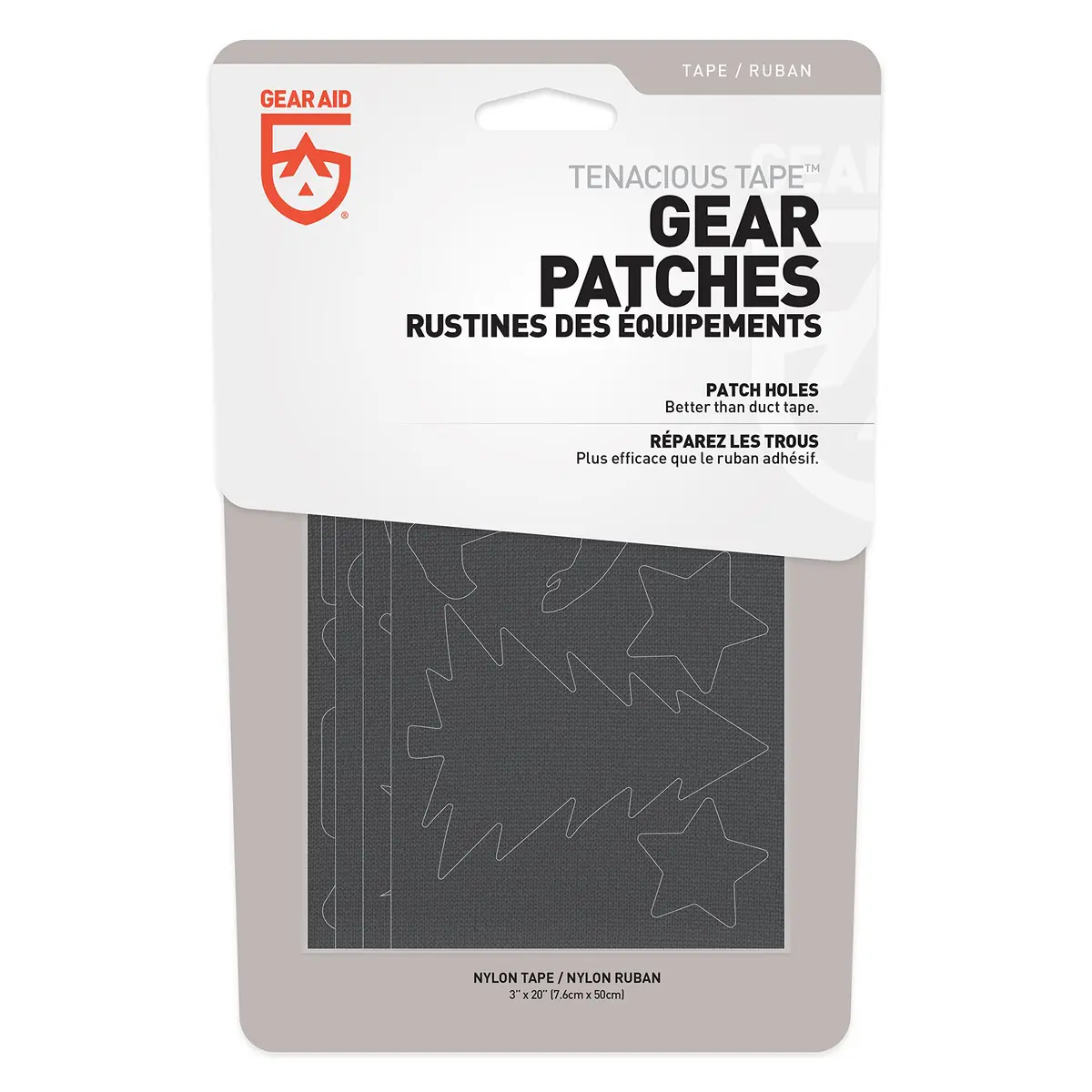GEAR AID Tenacious Tape Repair Patches – Peel-and-Stick Nylon Gear Patches for Jackets, Tents, Sleeping Bags, Backpacks, Outdoor Gear (3"x20") - view 2