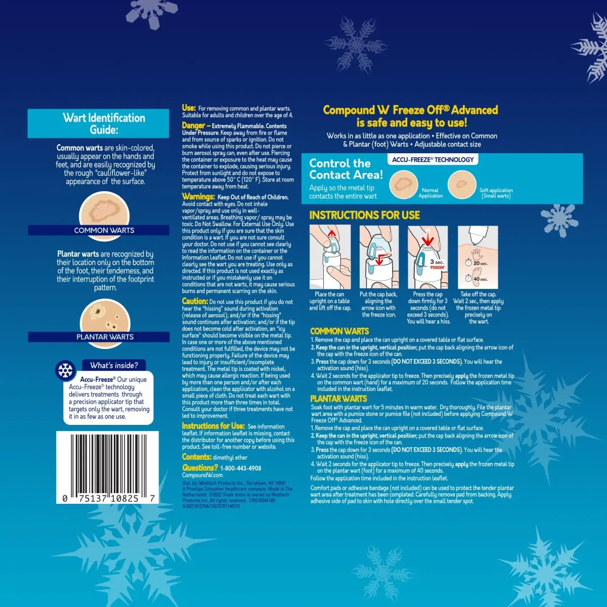 Compound W Freeze Off Advanced Wart Remover 15 Treatments | Cryotherapy for Warts, Precision Tip Applicator - view 5