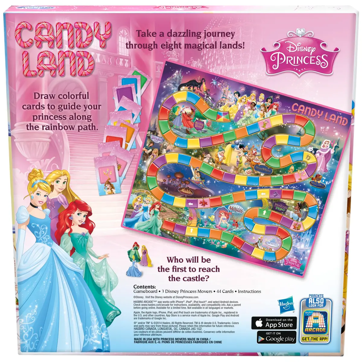 Hasbro Gaming Candy Land Disney Princess Edition Board Game for Kids 3+ | Disney Princess & Family Fun - view 2