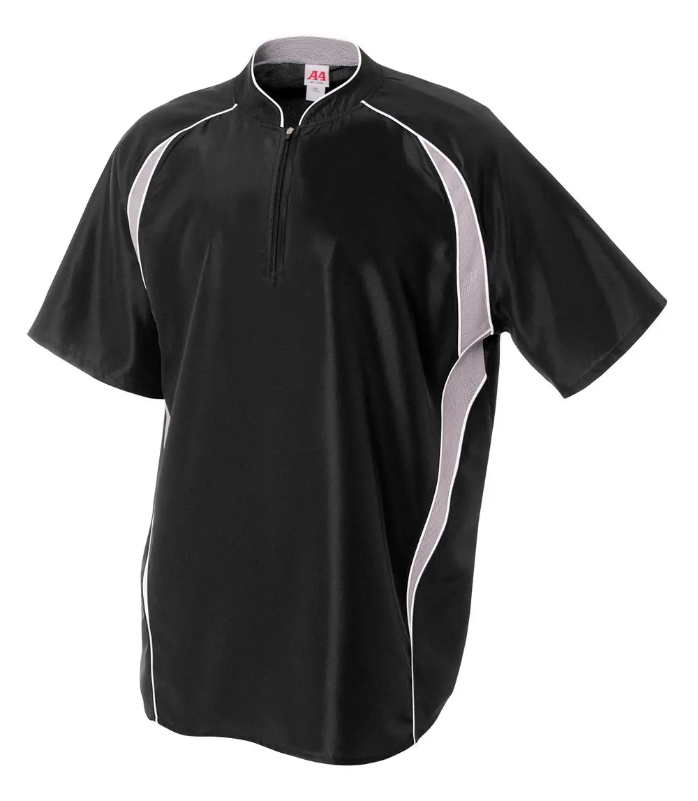 A4 Mens Batting Jacket XL Black | Moisture Wicking, Odor Resistant, UV Protection - main product image