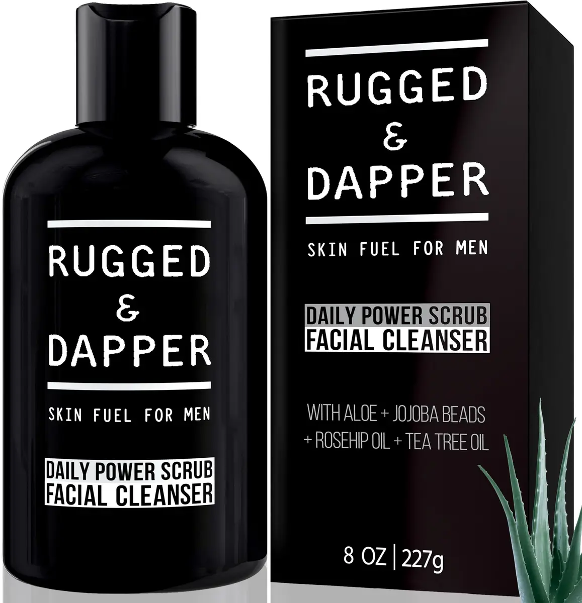 RUGGED & DAPPER Face Wash for Men | Daily Exfoliating Mens Face Wash & Scrub | Deep Cleans Oily, Rough & Breakout-Prone Skin - main product image