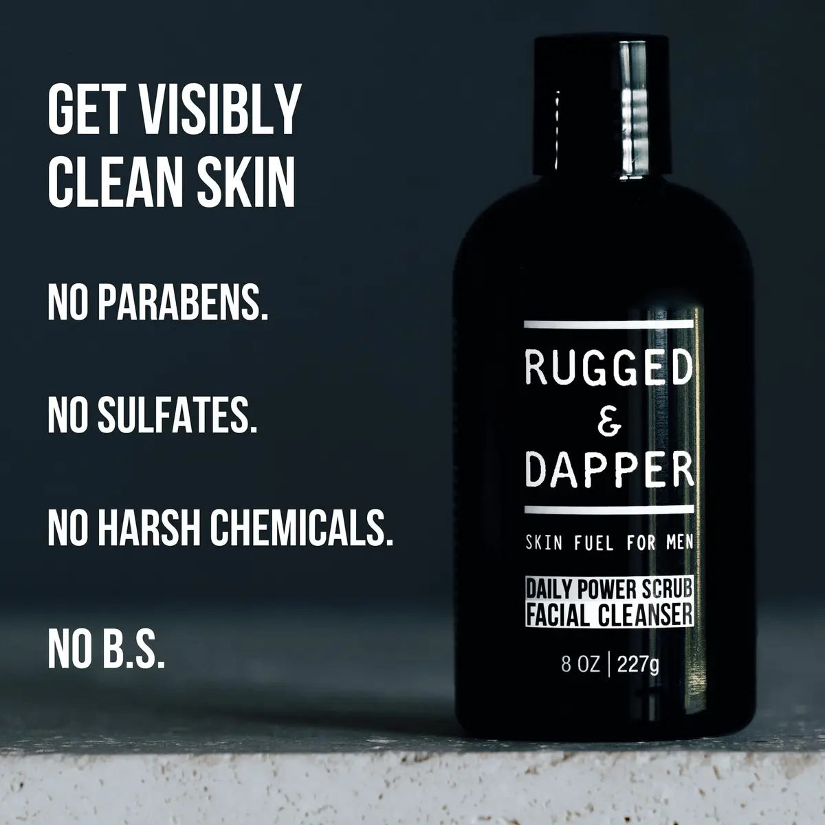 RUGGED & DAPPER Face Wash for Men | Daily Exfoliating Mens Face Wash & Scrub | Deep Cleans Oily, Rough & Breakout-Prone Skin - view 9