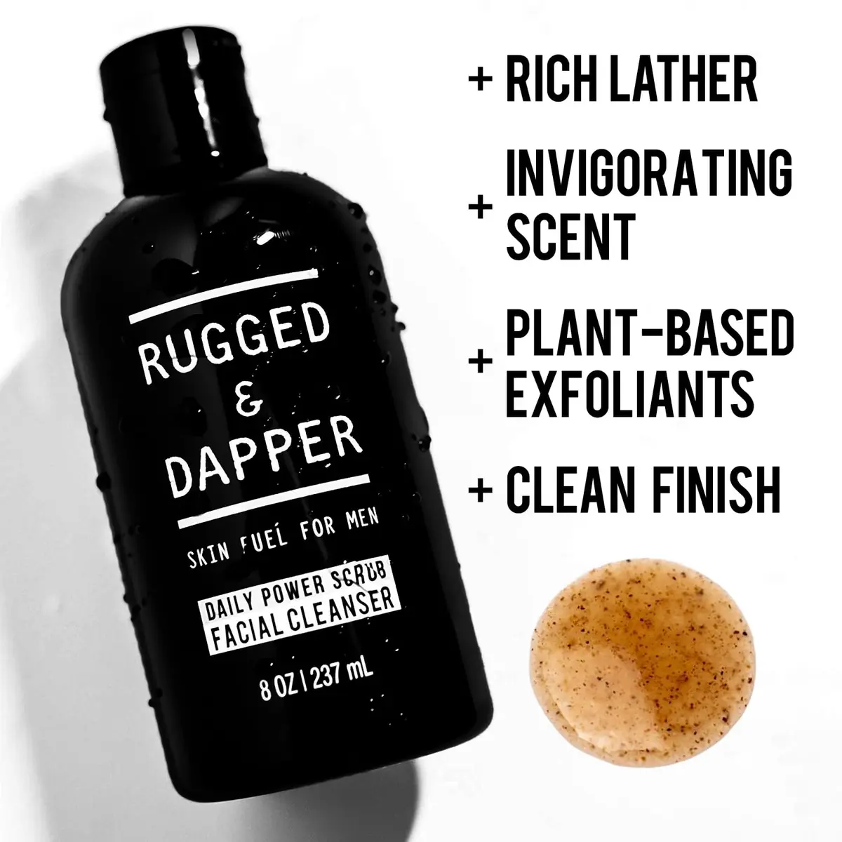 RUGGED & DAPPER Face Wash for Men | Daily Exfoliating Mens Face Wash & Scrub | Deep Cleans Oily, Rough & Breakout-Prone Skin - view 4