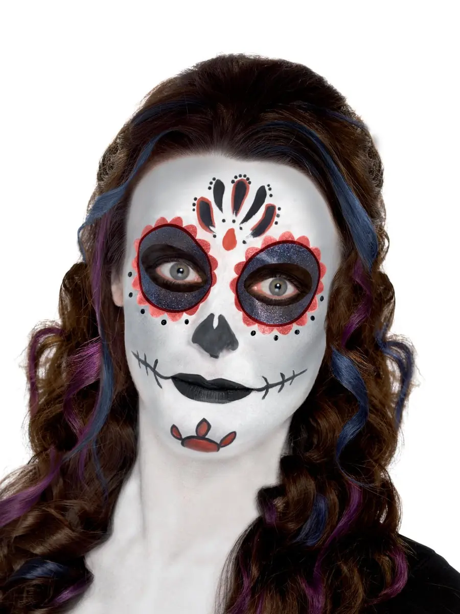 Smiffys Day of the Dead Make-Up Kit, with Face Paints | Face Art & Costume Accessory - main product image