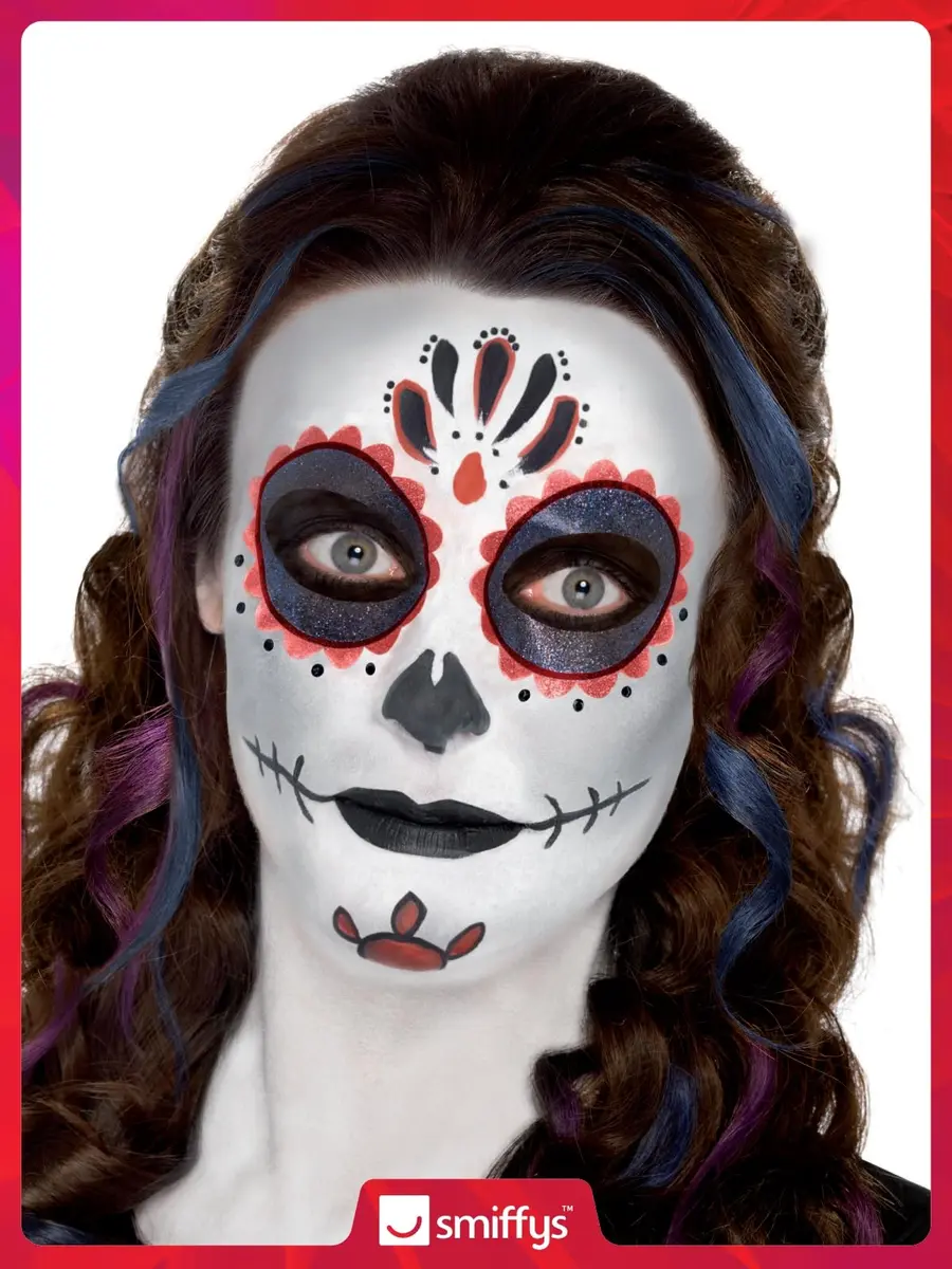 Smiffys Day of the Dead Make-Up Kit, with Face Paints | Face Art & Costume Accessory - view 5