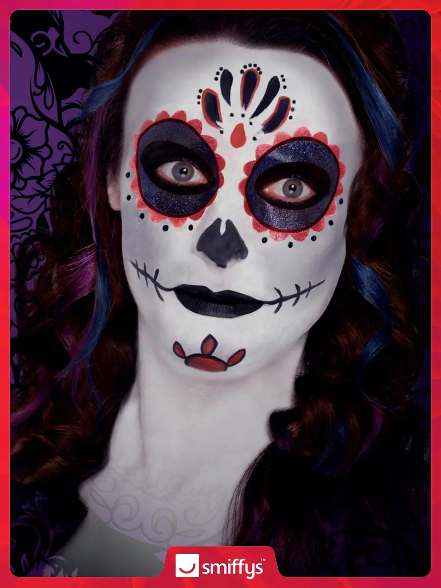 Smiffys Day of the Dead Make-Up Kit, with Face Paints | Face Art & Costume Accessory - view 3