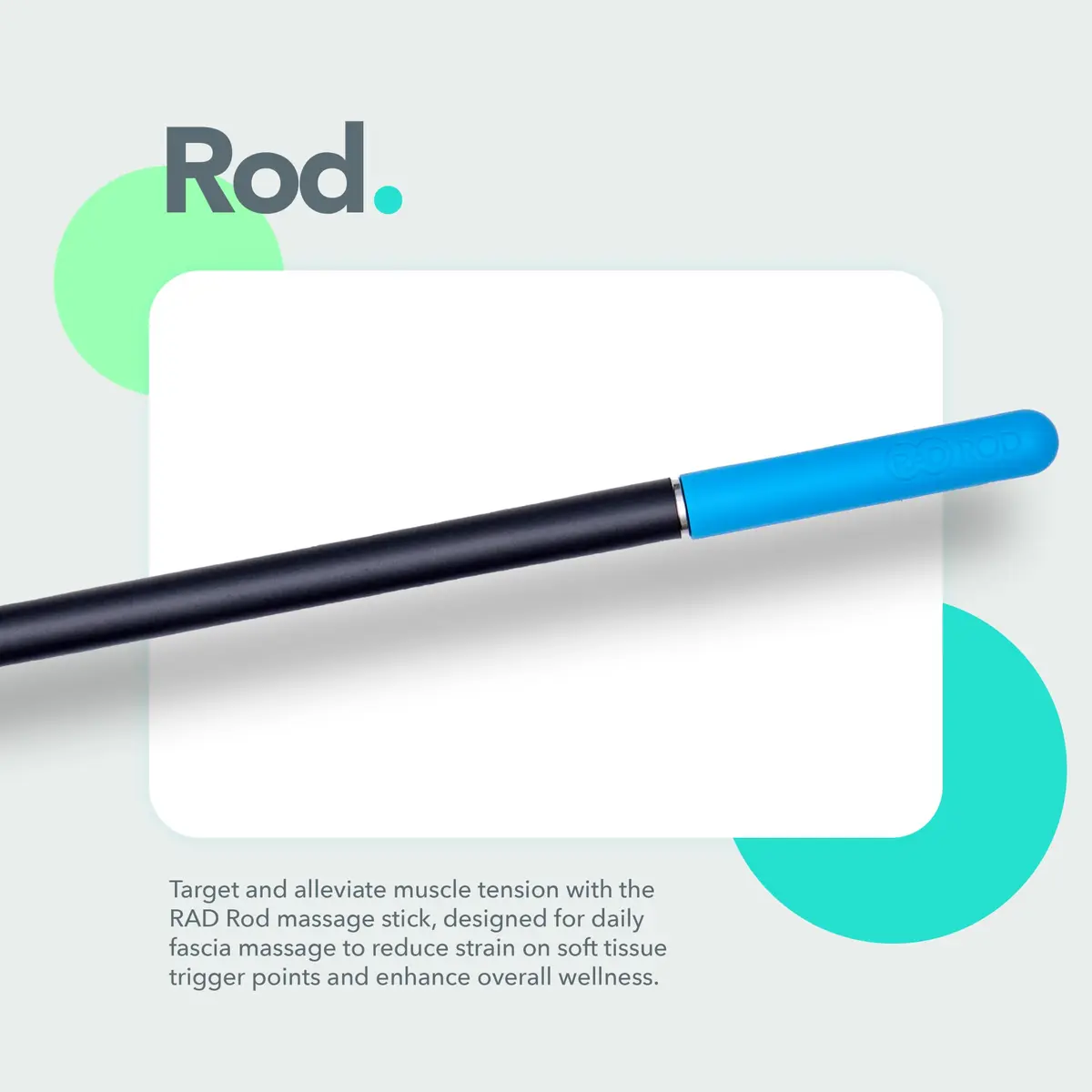 RAD Rod Deep Tissue Massage Roller Stick | Myofascial Release Tool for Legs, Back, Neck, Arms & Shoulders - view 2