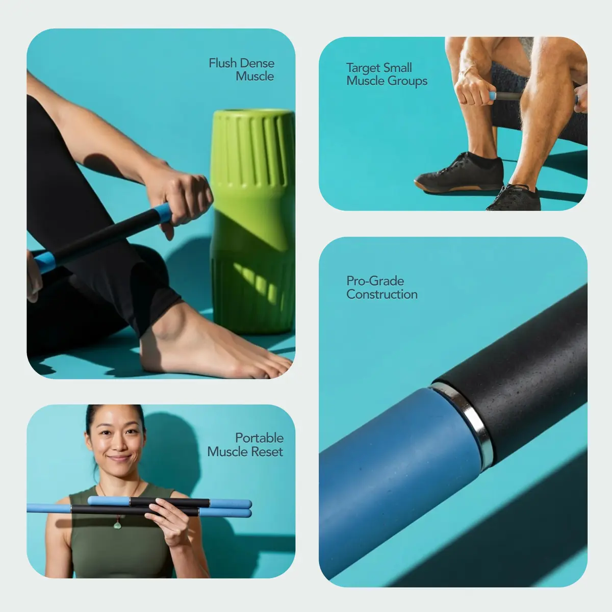 RAD Rod Deep Tissue Massage Roller Stick | Myofascial Release Tool for Legs, Back, Neck, Arms & Shoulders - view 4