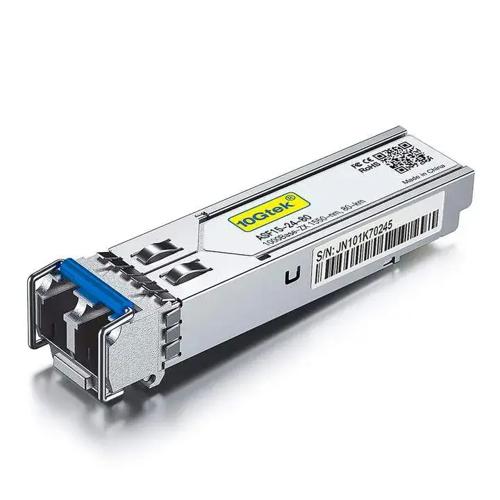 10Gtek 1.25G 1000Base-ZX SFP Transceiver 80 km | Dual LC Single-Mode Fiber - main product image