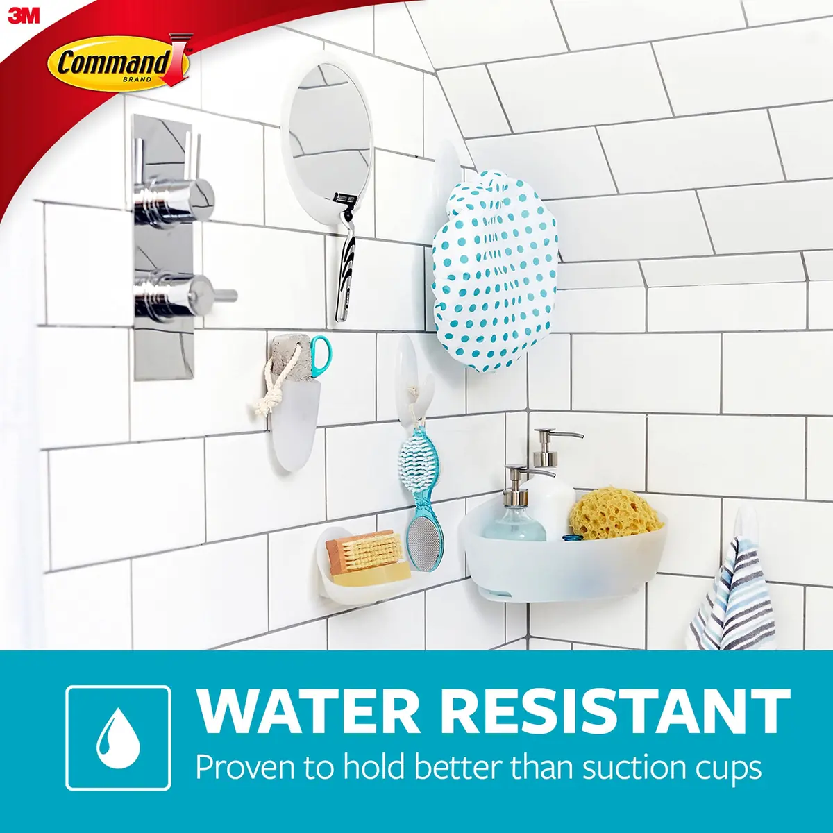 Command Razor Holder, Clear Frosted | Damage-Free Bathroom Organization (70-120 chars) - view 6
