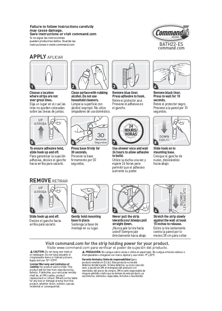 Command Assorted Replacement Strips, 2 Medium, 4 Large Strips | Damage-Free Organization for Bathrooms - view 9