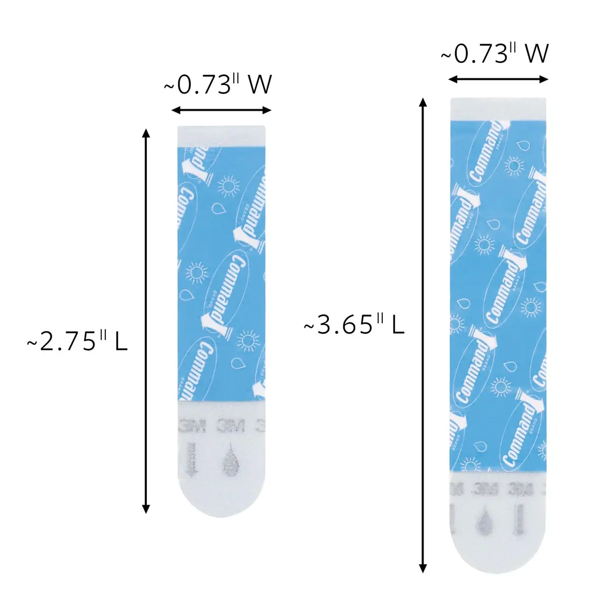Command Assorted Replacement Strips, 2 Medium, 4 Large Strips | Damage-Free Organization for Bathrooms - view 3