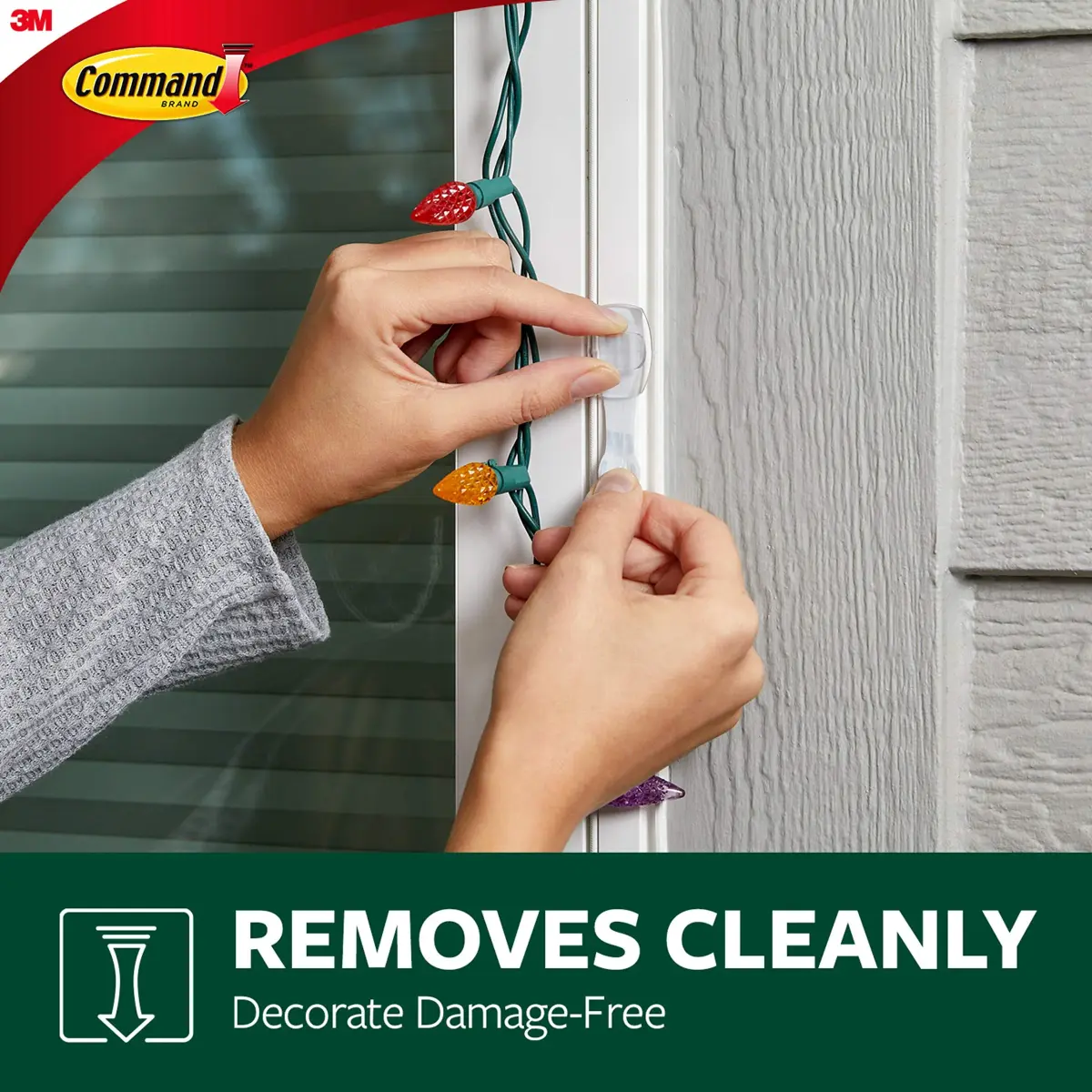 Command Outdoor Small Refill Strips 16 Count | Damage-Free Hanging for Smooth Surfaces - view 5