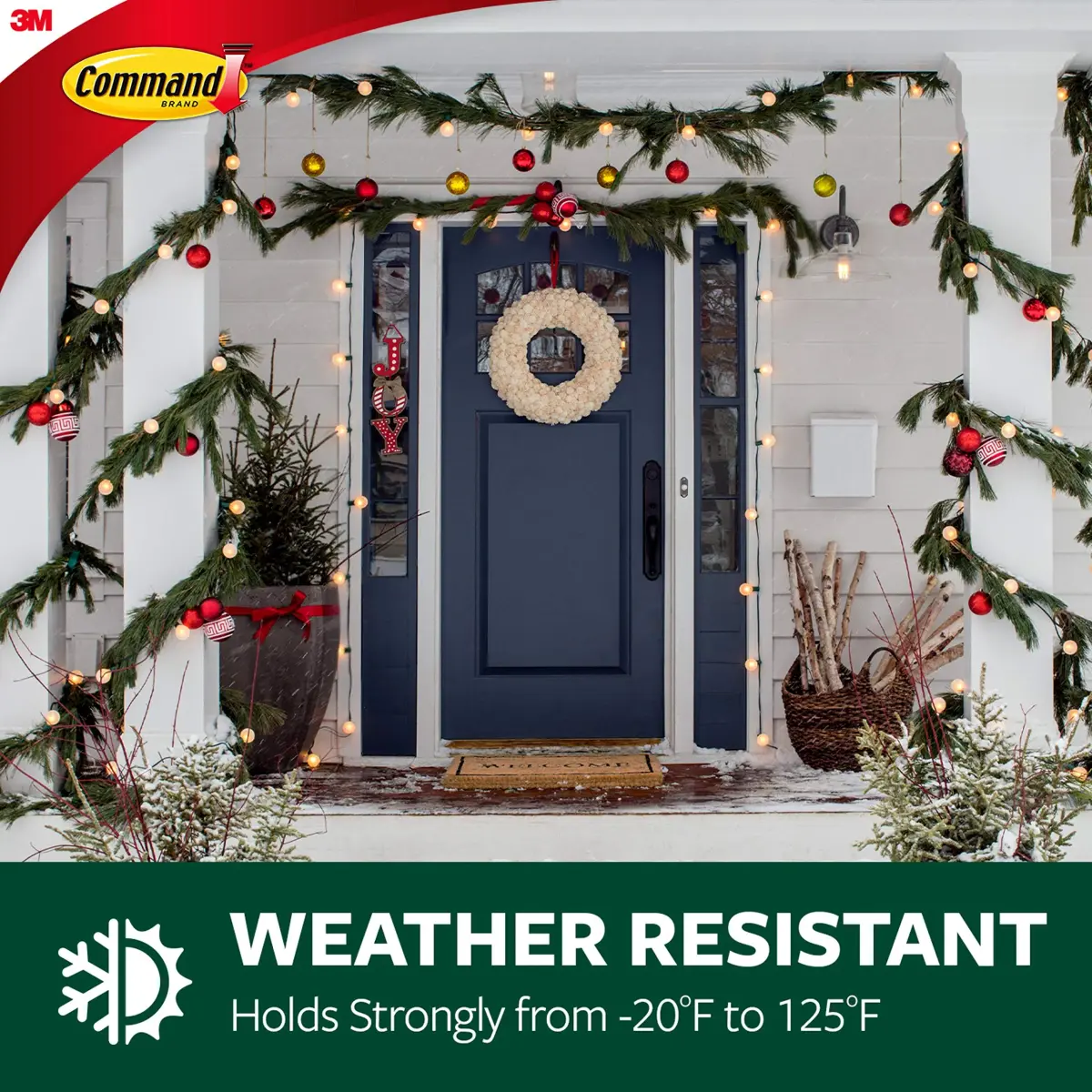 Command Outdoor Small Refill Strips 16 Count | Damage-Free Hanging for Smooth Surfaces - view 4