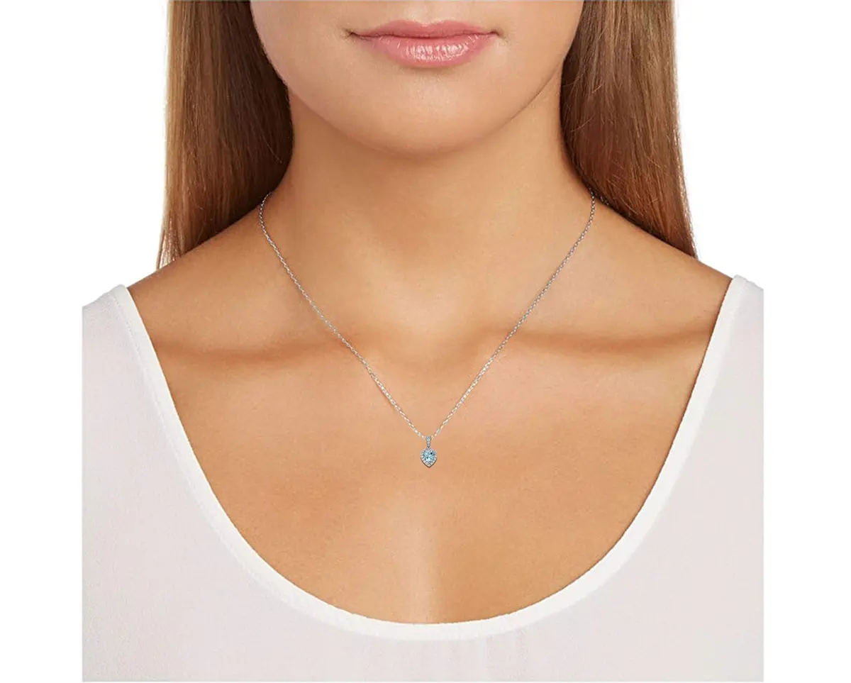 MORGAN & PAIGE .925 Sterling Silver Rhodium Plated Sky Blue Topaz Jewelry Set | December Birthstone - view 7