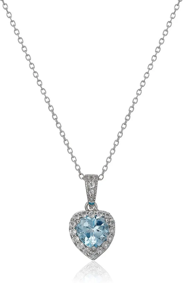 MORGAN & PAIGE .925 Sterling Silver Rhodium Plated Sky Blue Topaz Jewelry Set | December Birthstone - view 2