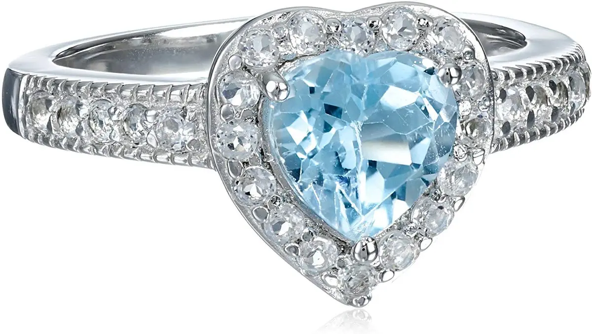 MORGAN & PAIGE .925 Sterling Silver Rhodium Plated Sky Blue Topaz Jewelry Set | December Birthstone - view 3