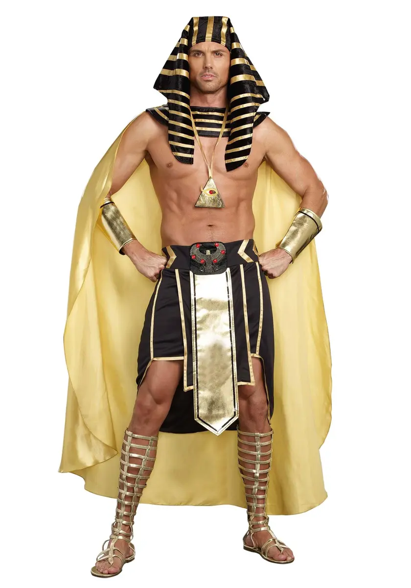 Dreamgirl King of Egypt King Tut Costume Large | Egyptian Costume for Men, Halloween - view 3