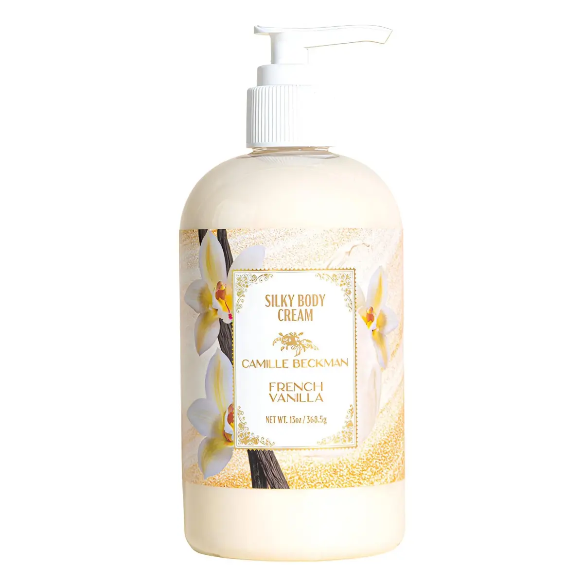 Camille Beckman French Vanilla Silky Body Cream & Lotion 368ml (13 oz) | All Skin Types, Non-Greasy - main product image