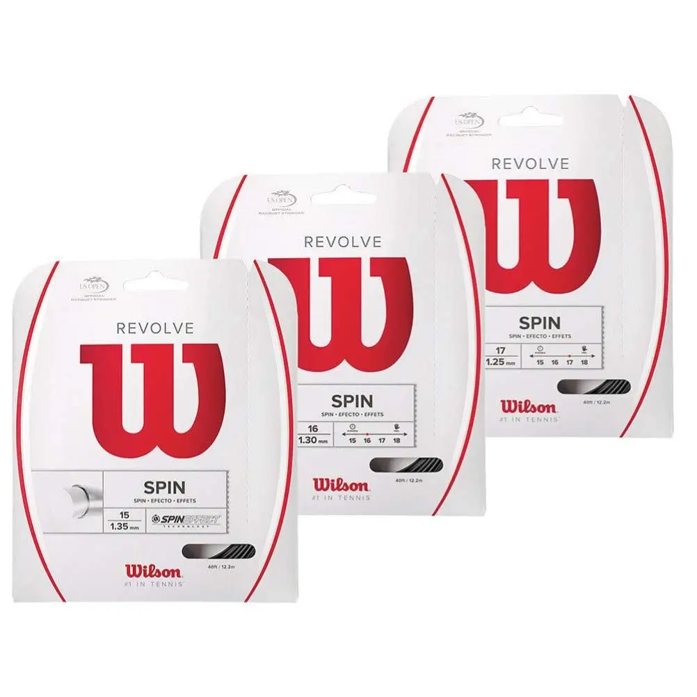 Wilson Revolve 16 Tennis String Set Black | Power & Spin Enhancing - view 4