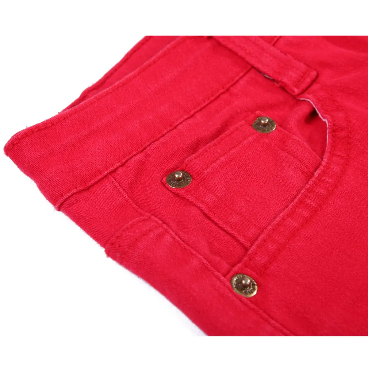 HDE Women's Mid-Rise Stretchy Denim Slim Fit Skinny Jeans (Red, Small) | Curvy Fit Comfort & Style - view 7