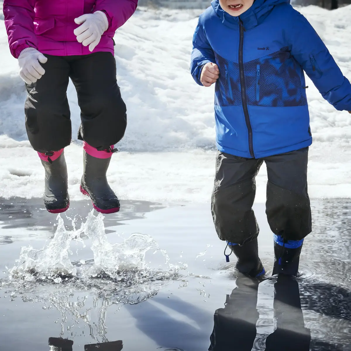 Kamik Snobuster 1 Kids Snow Boots, Black - 4 Big Kid | Waterproof & Insulated for Outdoor Play - view 5