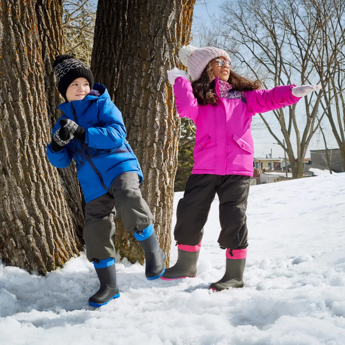 Kamik Snobuster 1 Kids Snow Boots, Black - 4 Big Kid | Waterproof & Insulated for Outdoor Play - view 2