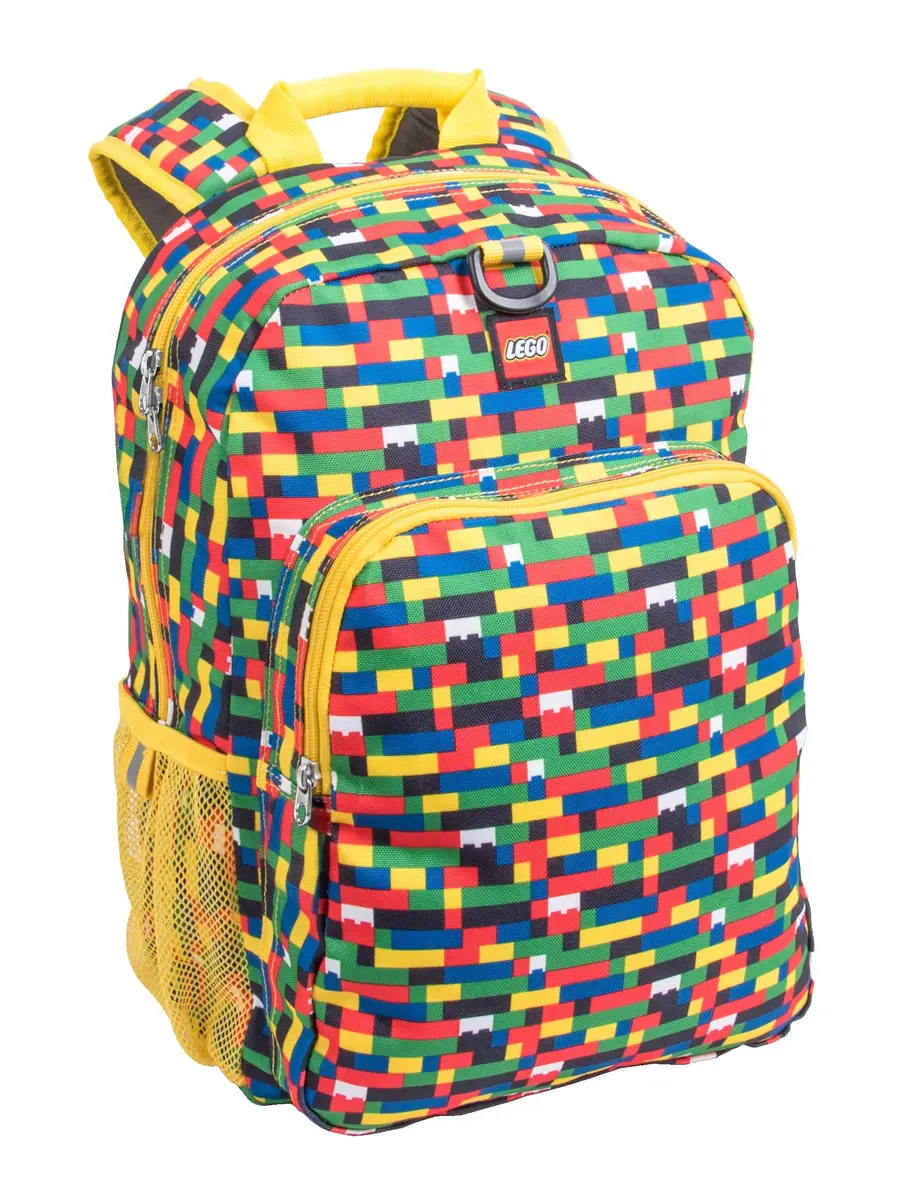 LEGO Kids School Backpack Brick Wall | Water-Resistant, Adjustable Padded Straps (One Size) - main product image