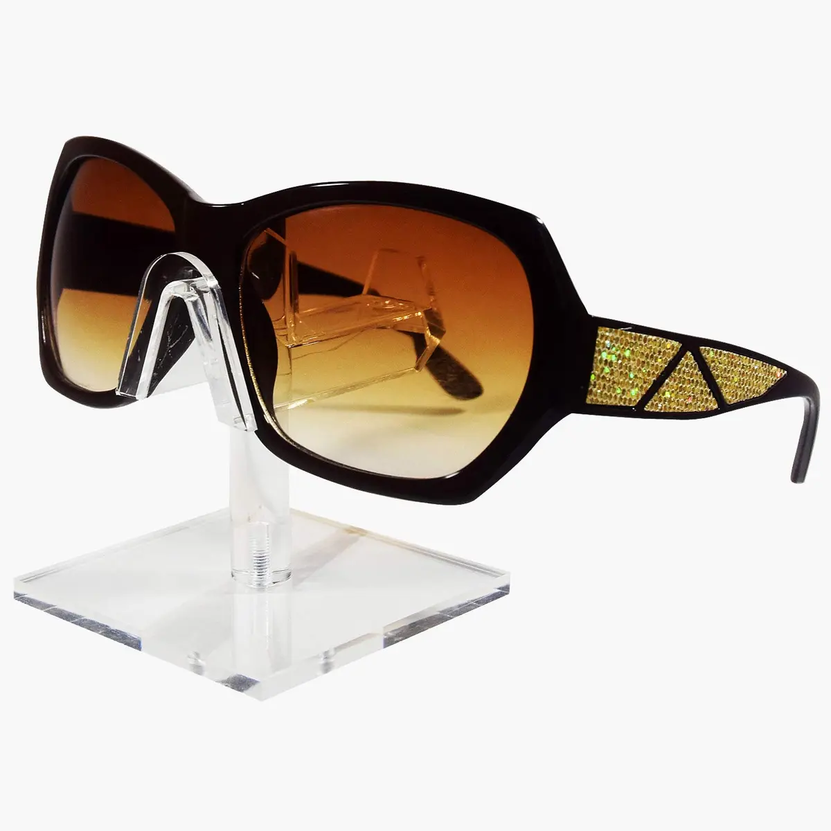 MOOCA 3-Piece Acrylic Eyewear Riser Display Stand for Sunglasses | Modern Clear Acrylic Eyewear Organizer (2 3/4"W x 2 3/4"D x 3"H) - view 5