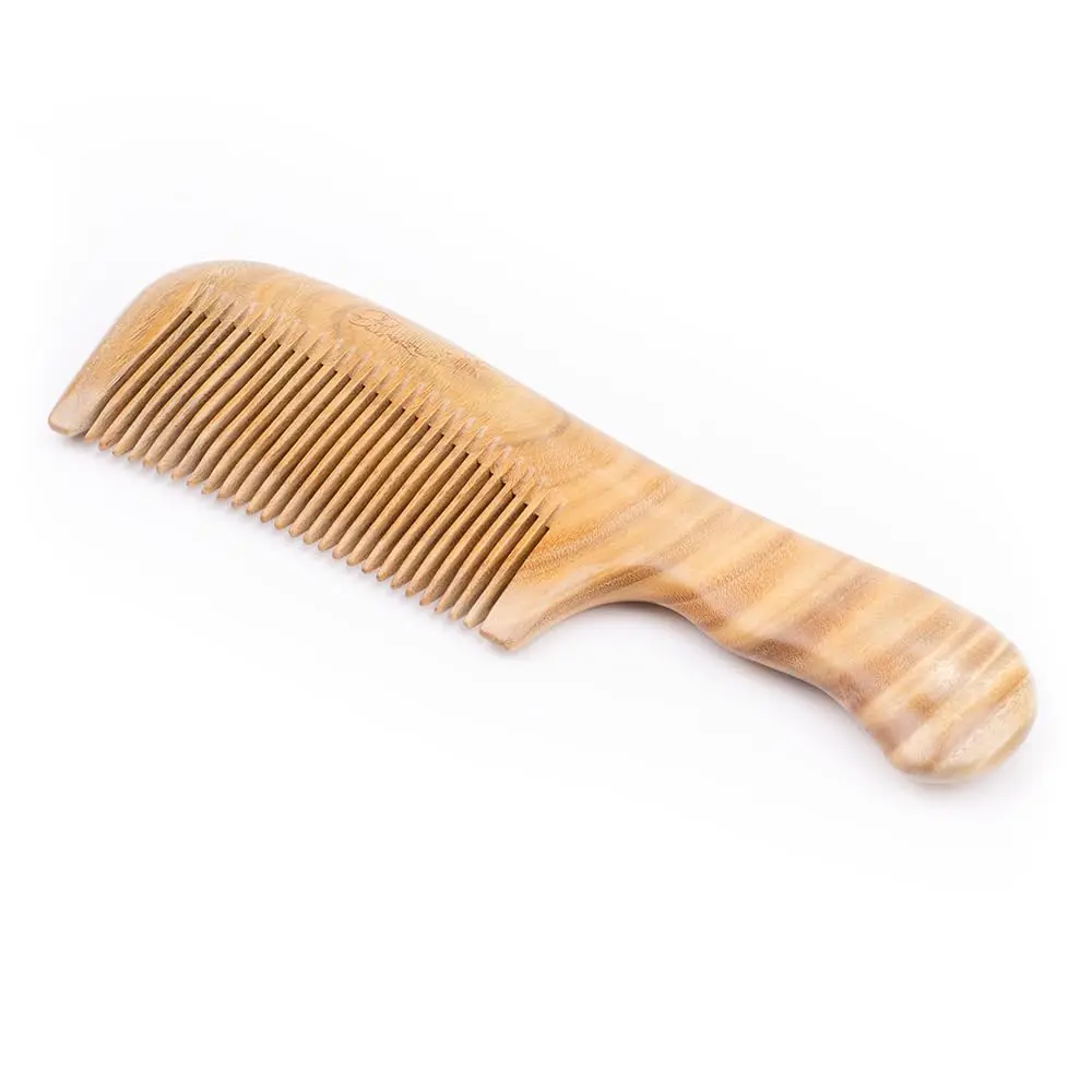 Breezelike Wooden Hair Comb Sandalwood Fine Tooth | Natural, Static-Free, Stress-Relief (70-120 chars) - view 2