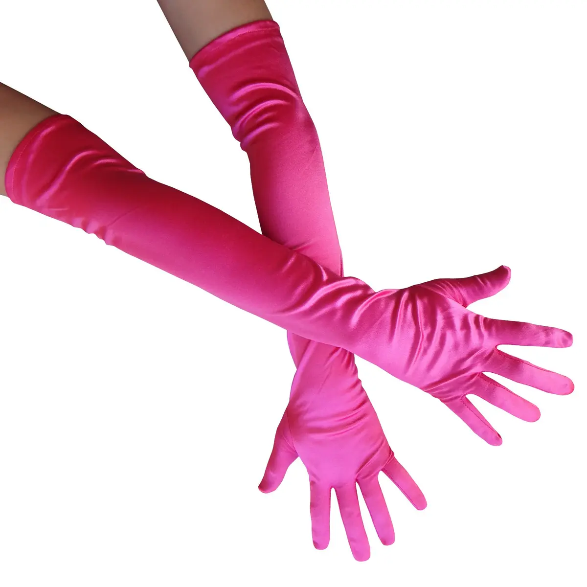 SYAYA Long Satin Opera Glove For Women | Elegant Elbow Length Formal Accessory - main product image