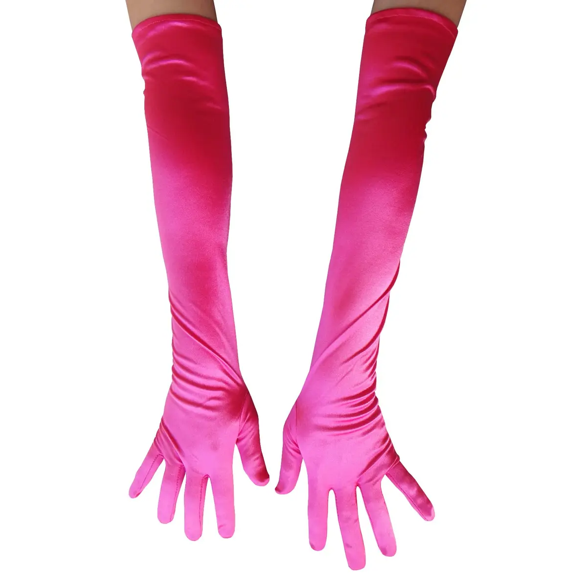 SYAYA Long Satin Opera Glove For Women | Elegant Elbow Length Formal Accessory - view 4