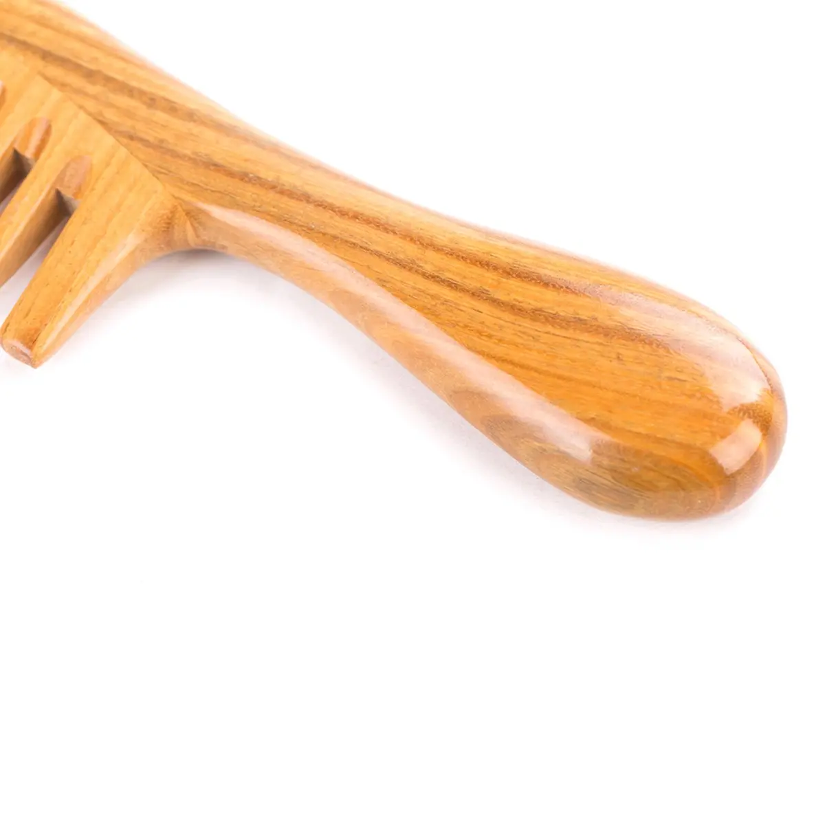 Breezelike Wide Tooth Hair Comb for Curly Hair | Wooden Detangling Comb with Natural Sandalwood (8") - view 5