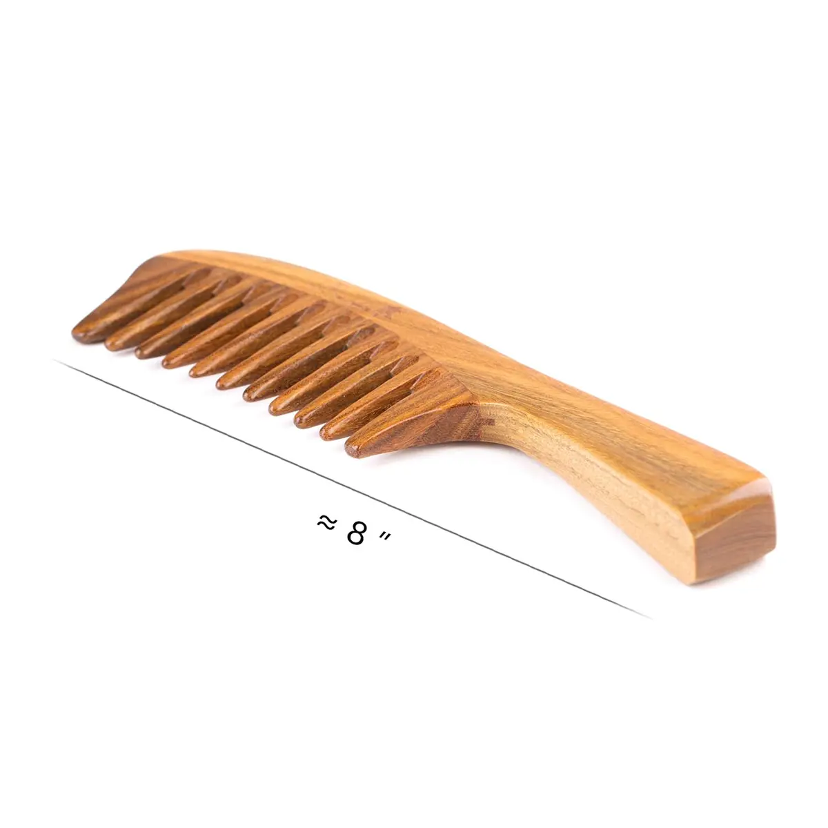 Breezelike Wide Tooth Comb for Curly Hair | Sandalwood Detangler with Natural Fragrance (70-120 chars) - view 2
