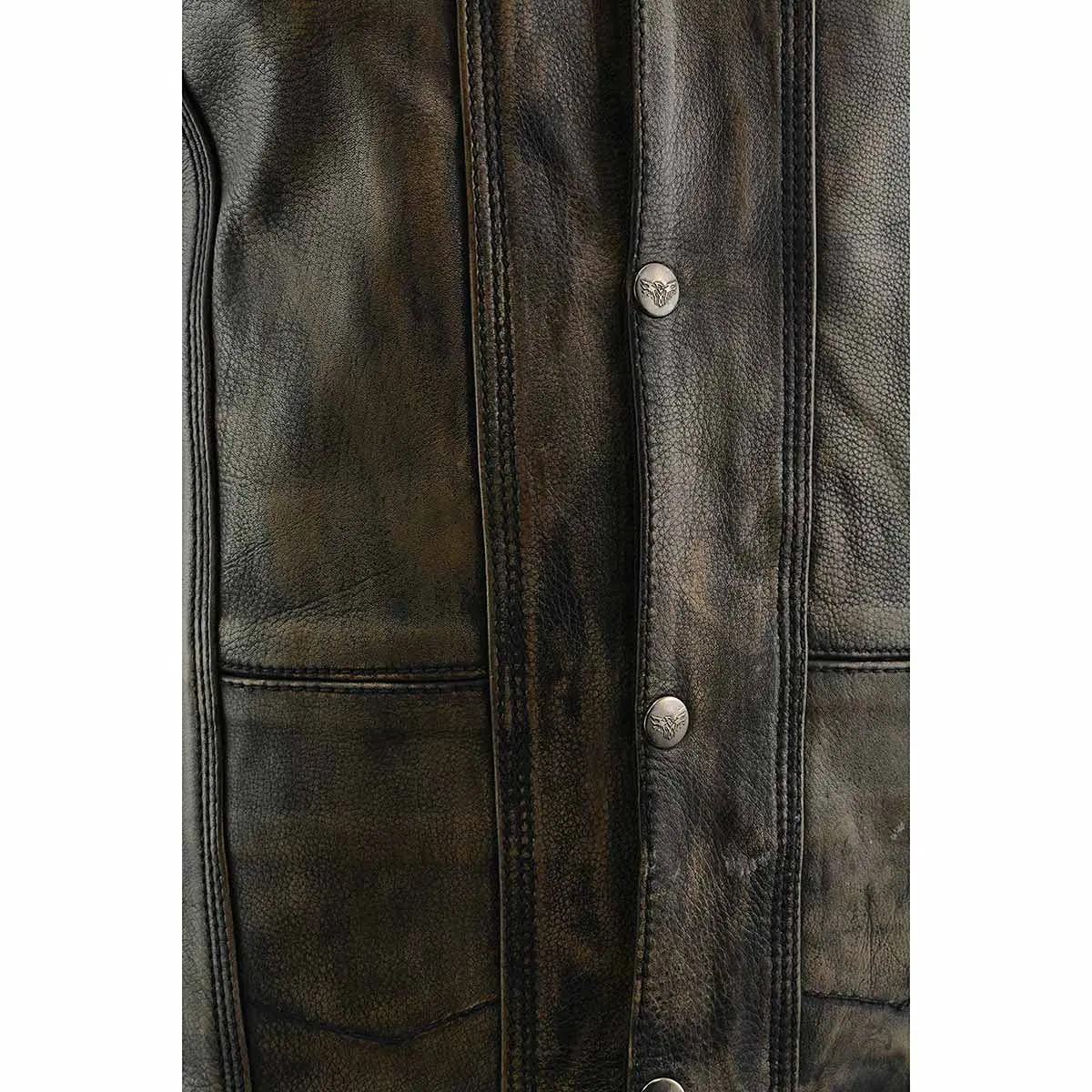 Milwaukee Leather MLM3540 Men's Distressed Brown 10 Pocket Motorcycle Leather Vest | Vintage Worn Look, 4X-Large - view 9