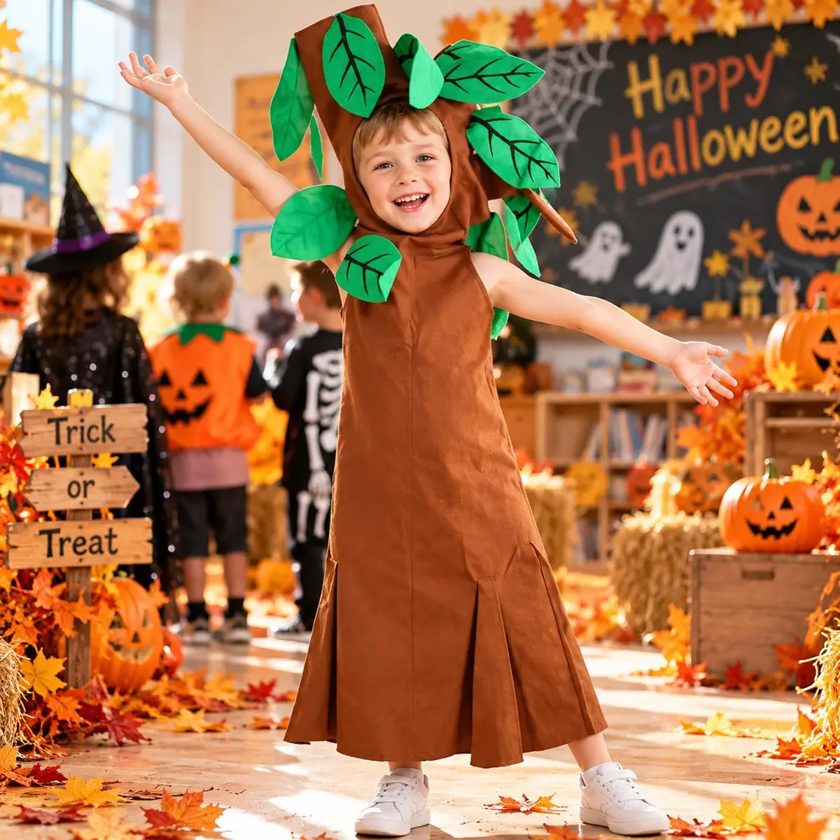 Petitebella Tree Children Costume 11-14 Years | Nature-Inspired Stage Outfit (70-120 chars) - view 3