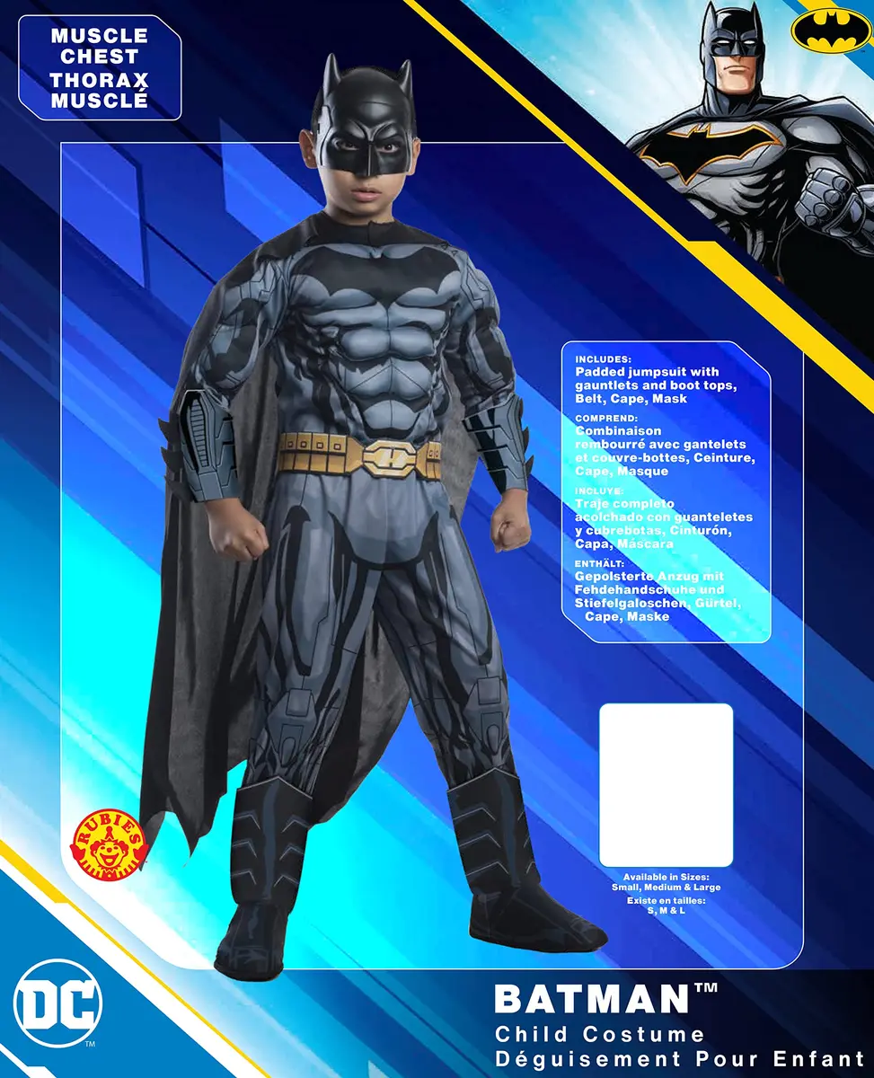 Rubies Batman Costume for Kids, Medium | Official DC Comics Superhero Outfit - view 2