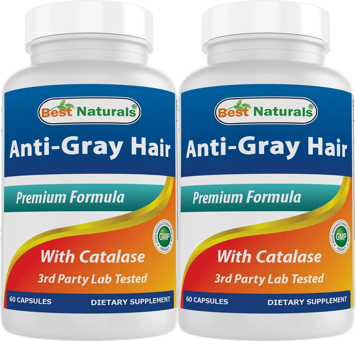 Best Naturals Anti Gray Hair Formula 60 Count (pack of 2) | Support Hair Color Restoration - main product image