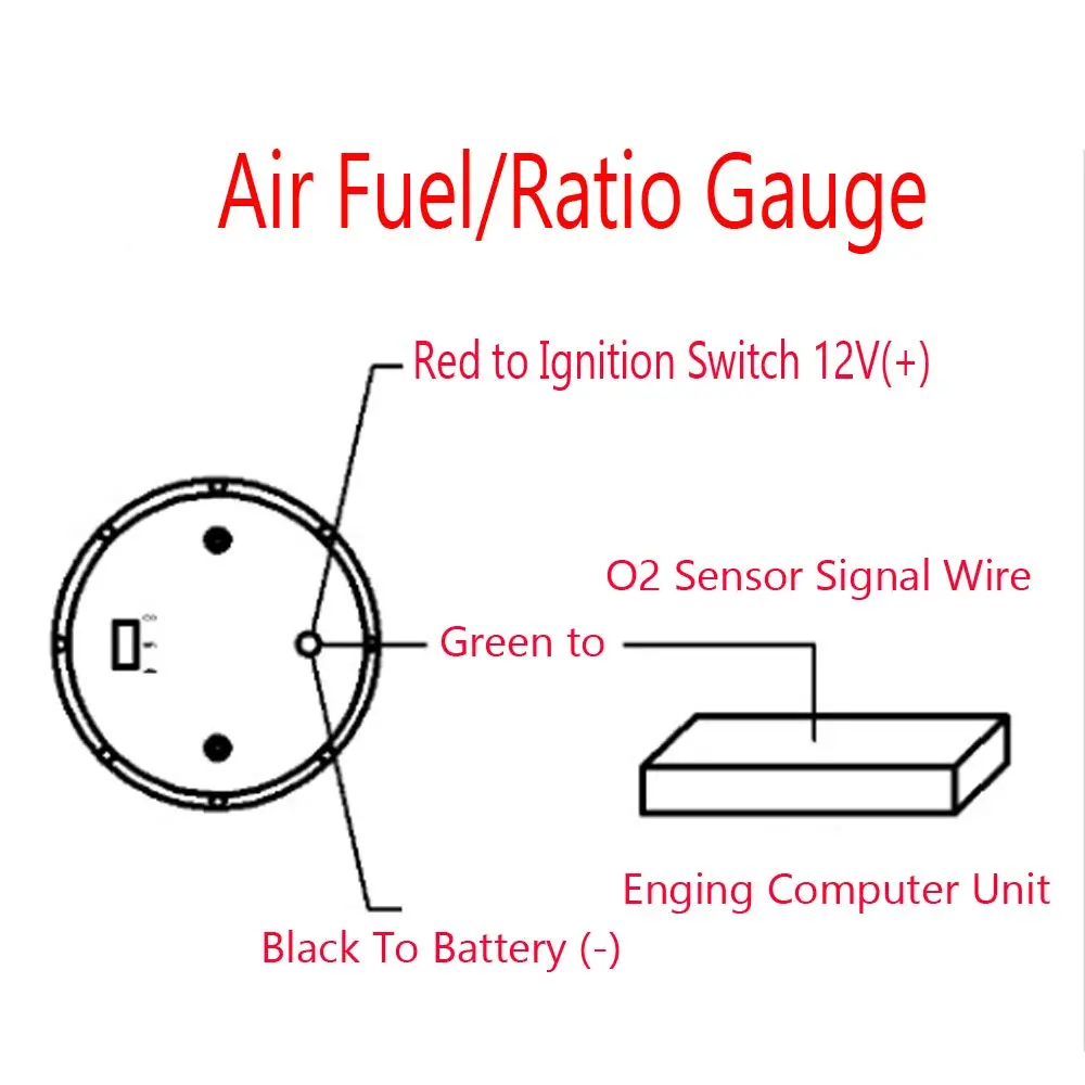 ESUPPORT Car 2" 52mm Air Fuel Ratio Gauge Kit Universal | Bright LED Display & Easy Install - view 7