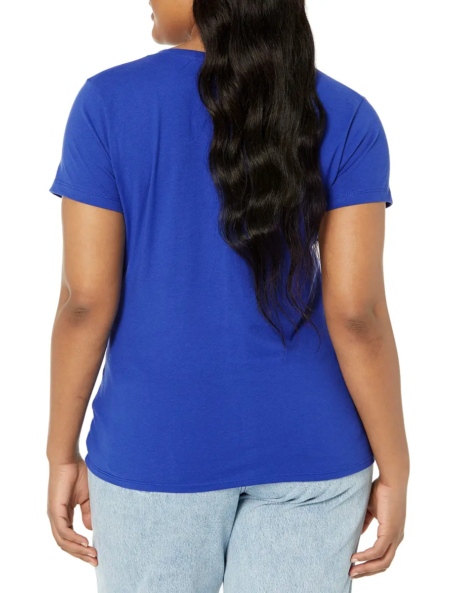 Hanes Women's X-Temp V-Neck Tee, Deep Royal, XX-Large | Dynamic Moisture Control for Comfort - view 2