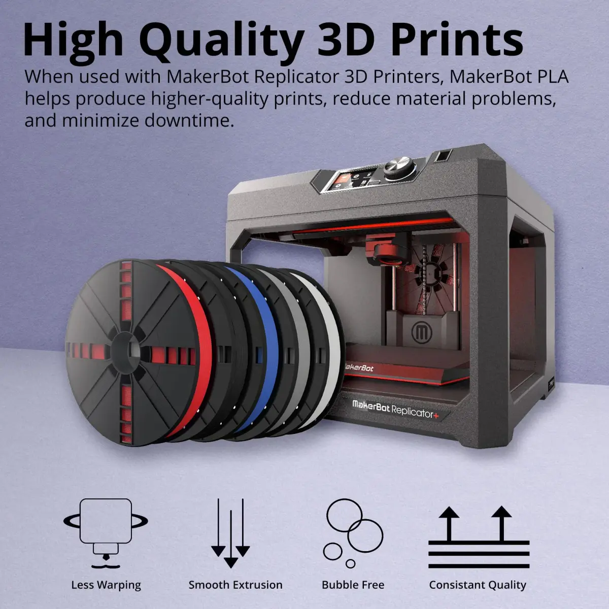 MakerBot PLA Filament 1.75mm True White 0.91 kg (2 Lb) | Consistent Prints for MakerBot Printers - view 2