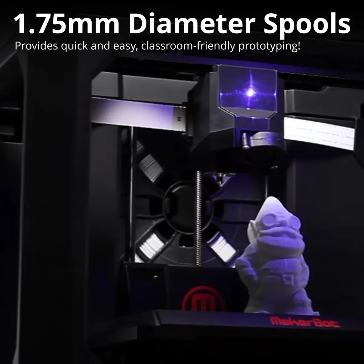 MakerBot PLA Filament 1.75mm True White 0.91 kg (2 Lb) | Consistent Prints for MakerBot Printers - view 3