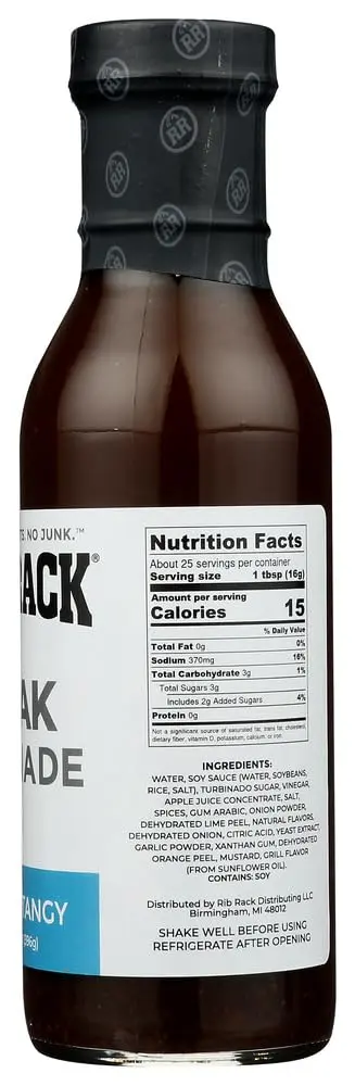 Rib Rack Steak Marinade Sauce | All Natural, 3 Bottles, USA Import, Perfect for Grilling & BBQ - view 4