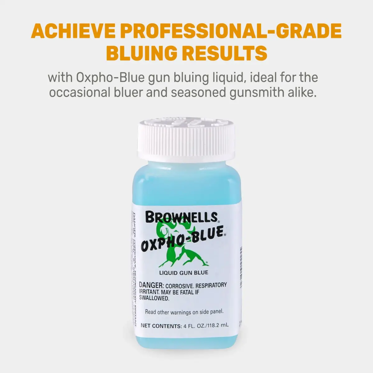 Brownells Oxpho-Blue Liquid Gun Blue 118.2 mL (4 Fl Oz) | Professional Cold Bluing Solution - view 2