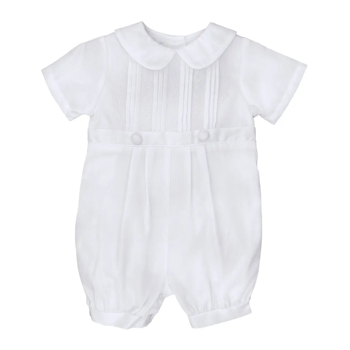 Petit Ami Baby Boys' Pique Christening Knicker with Hat, 3 Months, White | Heirloom-Quality Baptism Outfit - main product image