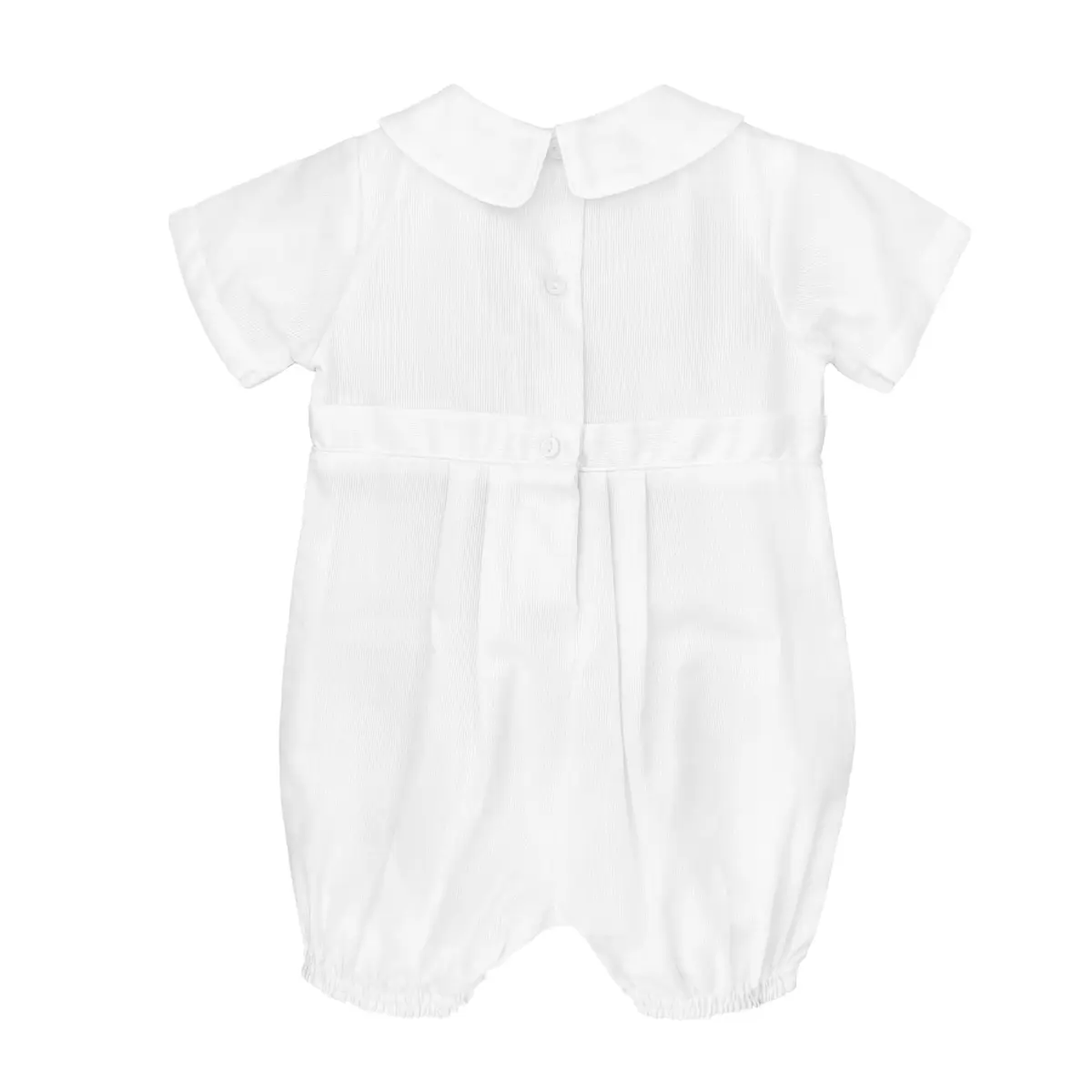 Petit Ami Baby Boys' Pique Christening Knicker with Hat, 3 Months, White | Heirloom-Quality Baptism Outfit - view 2